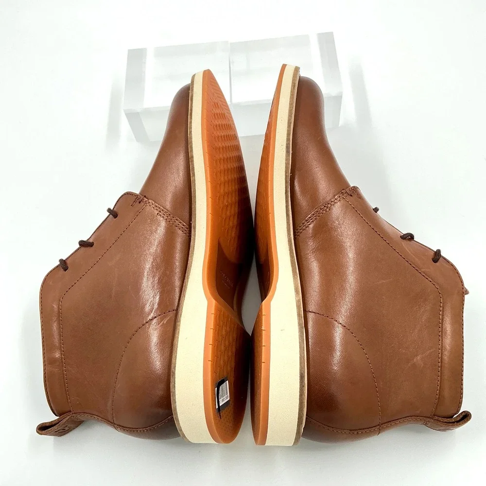 Cole Haan Men Size 8.5 Grand 360 British Tan Leather Chukka Boots NEW Morse $228
